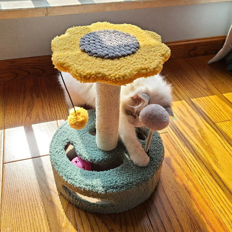 Arbre à chat en forme de fleur