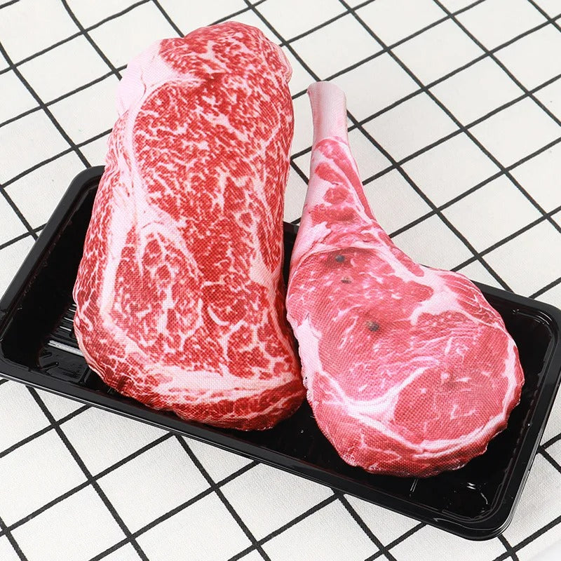Jouet sonore en forme de steak